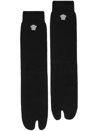 Versace Medusa Head Socks In Black