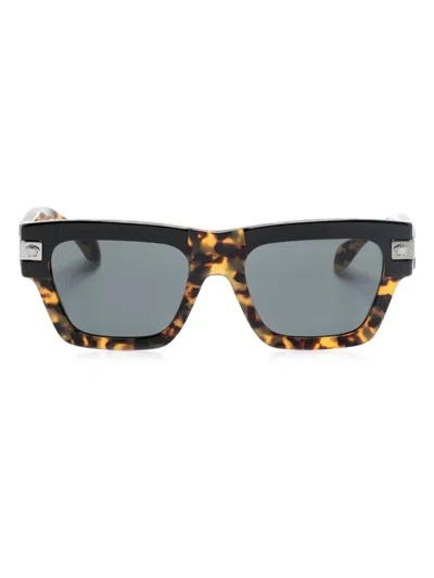 Versace Medusa Head Square-frame Sunglasses In Black