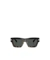 Versace 55mm Plaque Rectangular Sunglasses In Black
