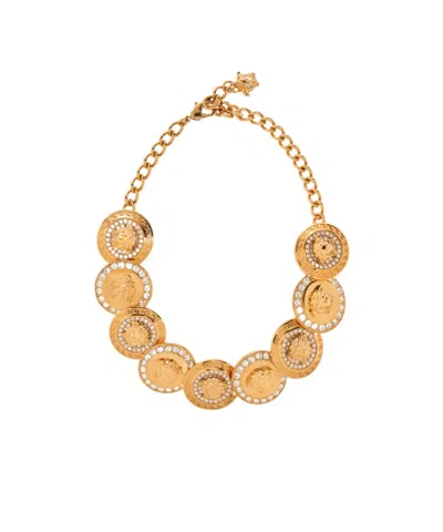 Versace Medusa-head Star Necklace In Gold