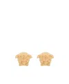 Versace Mens Gold Medusa Head Brass Stud Earrings In Yellow