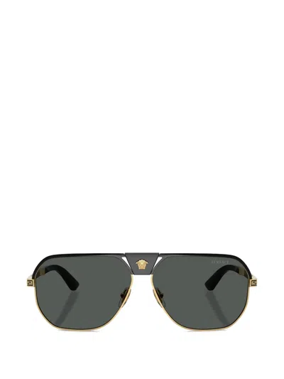 Versace Medusa Head Sunglasses In Gold