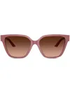 Versace 56mm Gradient Butterfly Sunglasses In Rot