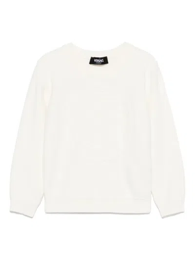 Versace Kids' Medusa Head Sweatshirt In White