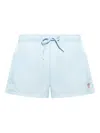 Versace Blue Embroidered Medusa Swim Shorts In Blau