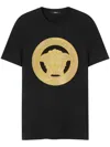 Versace Medusa-embroidered T-shirt In Black