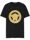 Versace Medusa-embroidered T-shirt In Black