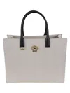 Versace Medusa Head Tote In Rope+black- Gold