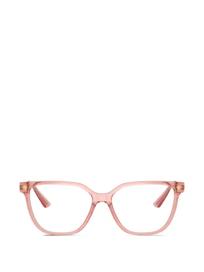 Versace Medusa Head-appliqué Glasses In Pink