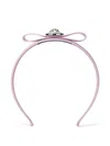 Versace Gianni Ribbon Headband In Pink