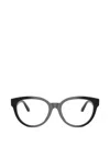 Versace Medusa Head-embossed Glasses In Black