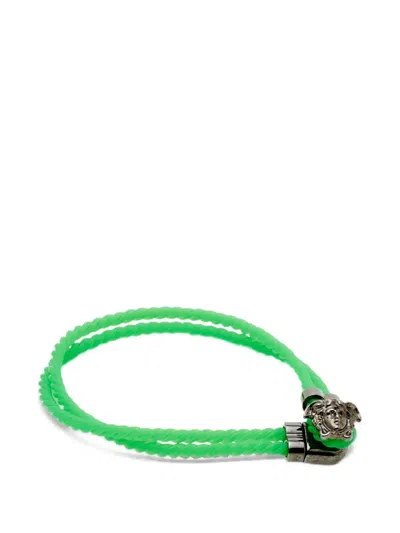 Pre-owned Versace Medusa Head-motif Bracelet In Silver