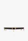 Versace Medusa Heritage Charms Leather Belt In Black