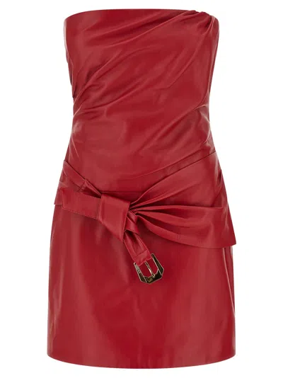 VERSACE MEDUSA HERITAGE DRESSES RED