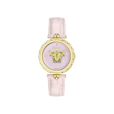 Pre-owned Versace Medusa Heritage Leather Watch 'gold' | Women's Size Onesize