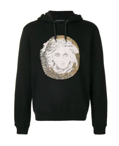 Versace Medusa Hooded Hoodie In Black