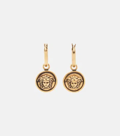 Versace Medusa Hoop Earrings In Gold