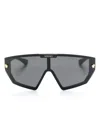 Versace Medusa Horizon Shield-frame Sunglasses In Black