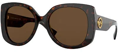 Pre-owned Versace Medusa Icon Ve 4387 Havana/brown 56/19/140 Women Sunglasses