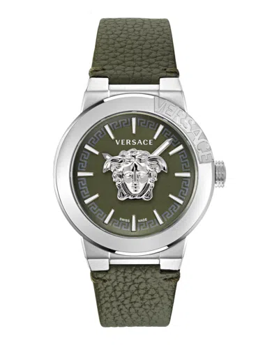 Versace Medusa Infinite Leather Watch In Multi