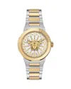 Versace Medusa Infinite Diamond Watch In White/two-tone