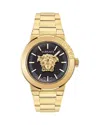 Versace Medusa Infinite Bracelet Watch In Black/gold