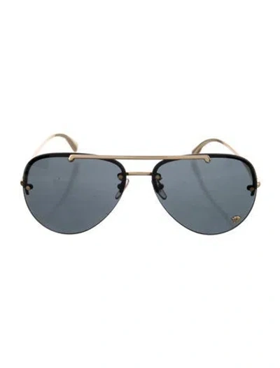 Pre-owned Versace Medusa Insignia Aviator Sunglasses