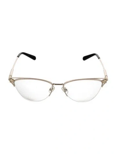 Pre-owned Versace Medusa Insignia Cat-eye Eyeglasses