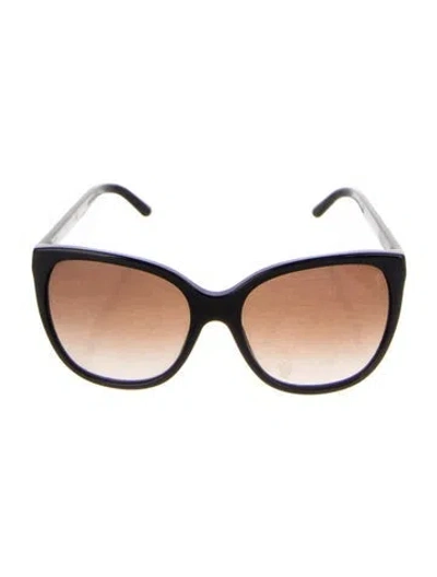 Pre-owned Versace Medusa Insignia Cat-eye Sunglasses In Black
