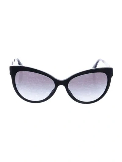 Pre-owned Versace Medusa Insignia Cat-eye Sunglasses In Black