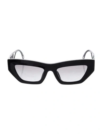Pre-owned Versace Medusa Insignia Cat-eye Sunglasses In Black