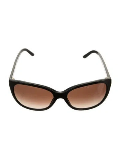 Pre-owned Versace Medusa Insignia Cat-eye Sunglasses In Black/gold