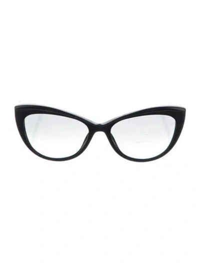 Pre-owned Versace Medusa Insignia Cat-eye Sunglasses In Black/gold