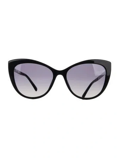 Pre-owned Versace Medusa Insignia Cat-eye Sunglasses In Blue