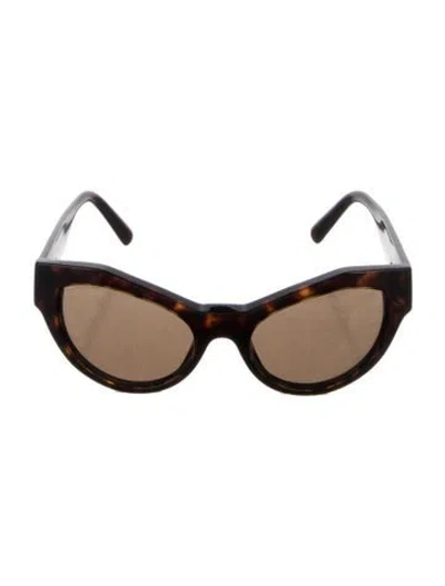 Pre-owned Versace Medusa Insignia Cat-eye Sunglasses In Brown