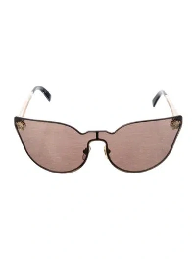 Pre-owned Versace Medusa Insignia Cat-eye Sunglasses In Gold