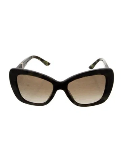 Pre-owned Versace Medusa Insignia Cat-eye Sunglasses In Green