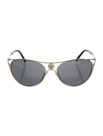 Pre-owned Versace Medusa Insignia Cat-eye Sunglasses In Multi