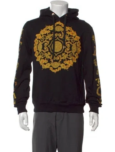 Pre-owned Versace Medusa Insignia Crew Neck Hoodie In Black