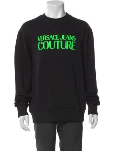 Pre-owned Versace Medusa Insignia Crew Neck Sweatshirt In Black