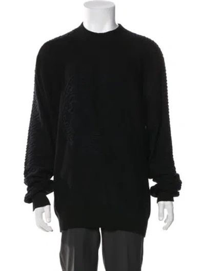 Pre-owned Versace Medusa Insignia Crew Neck Sweatshirt In Black