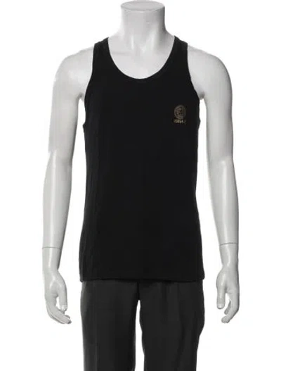 Pre-owned Versace Medusa Insignia Crew Neck Tank In Black