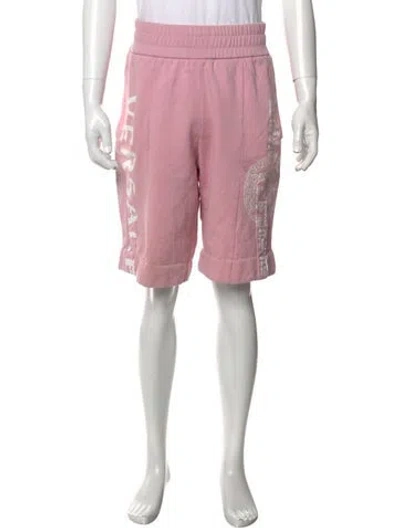 Pre-owned Versace Medusa Insignia Jogger Shorts In Pink
