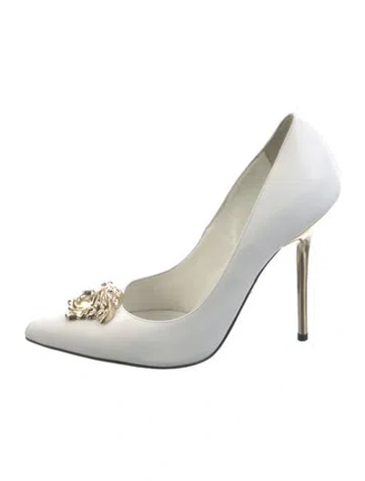 Pre-owned Versace Medusa Insignia Leather Pumps In Multi