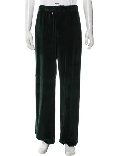 Pre-owned Versace Medusa Insignia Lounge Bottoms W/ Tags In Green