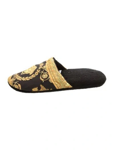 Pre-owned Versace Medusa Insignia Mesh Accents Slides W/ Tags In Multi
