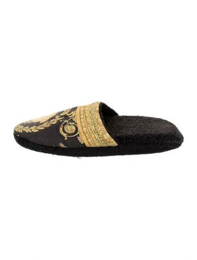 Pre-owned Versace Medusa Insignia Mules In Multi