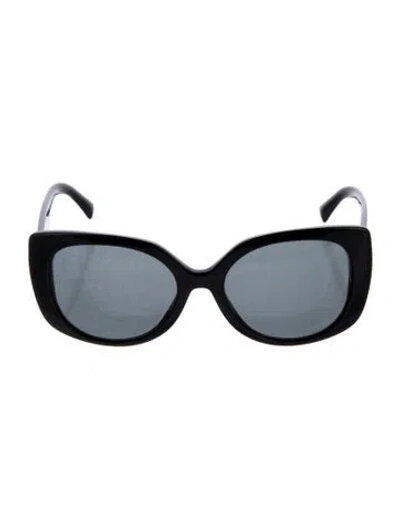 Pre-owned Versace Medusa Insignia Oversize Sunglasses In Black