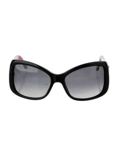 Pre-owned Versace Medusa Insignia Oversize Sunglasses In Black