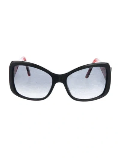 Pre-owned Versace Medusa Insignia Oversize Sunglasses In Black